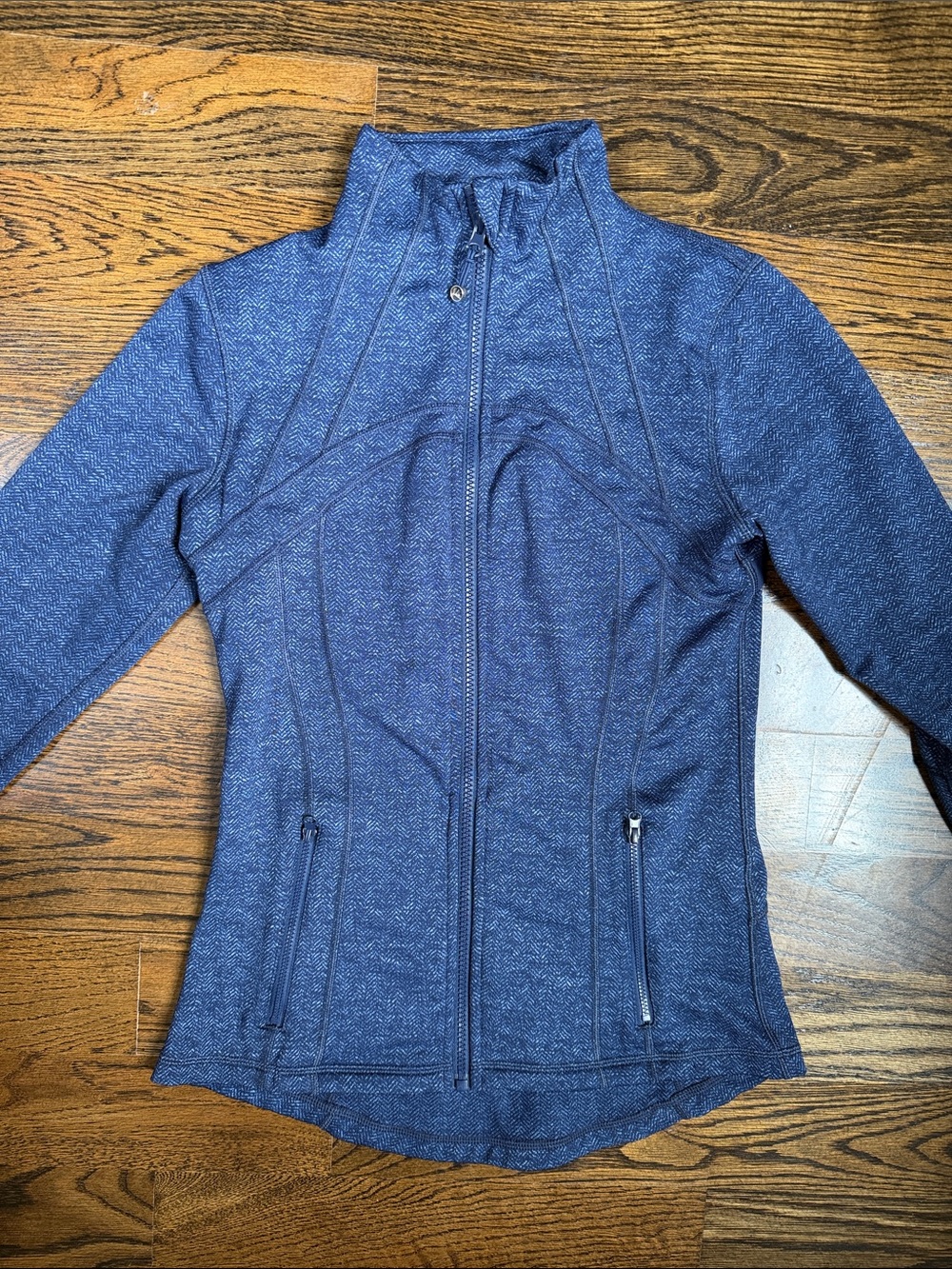 Queenieke Zipper Jacket Navy Blue Size Medium